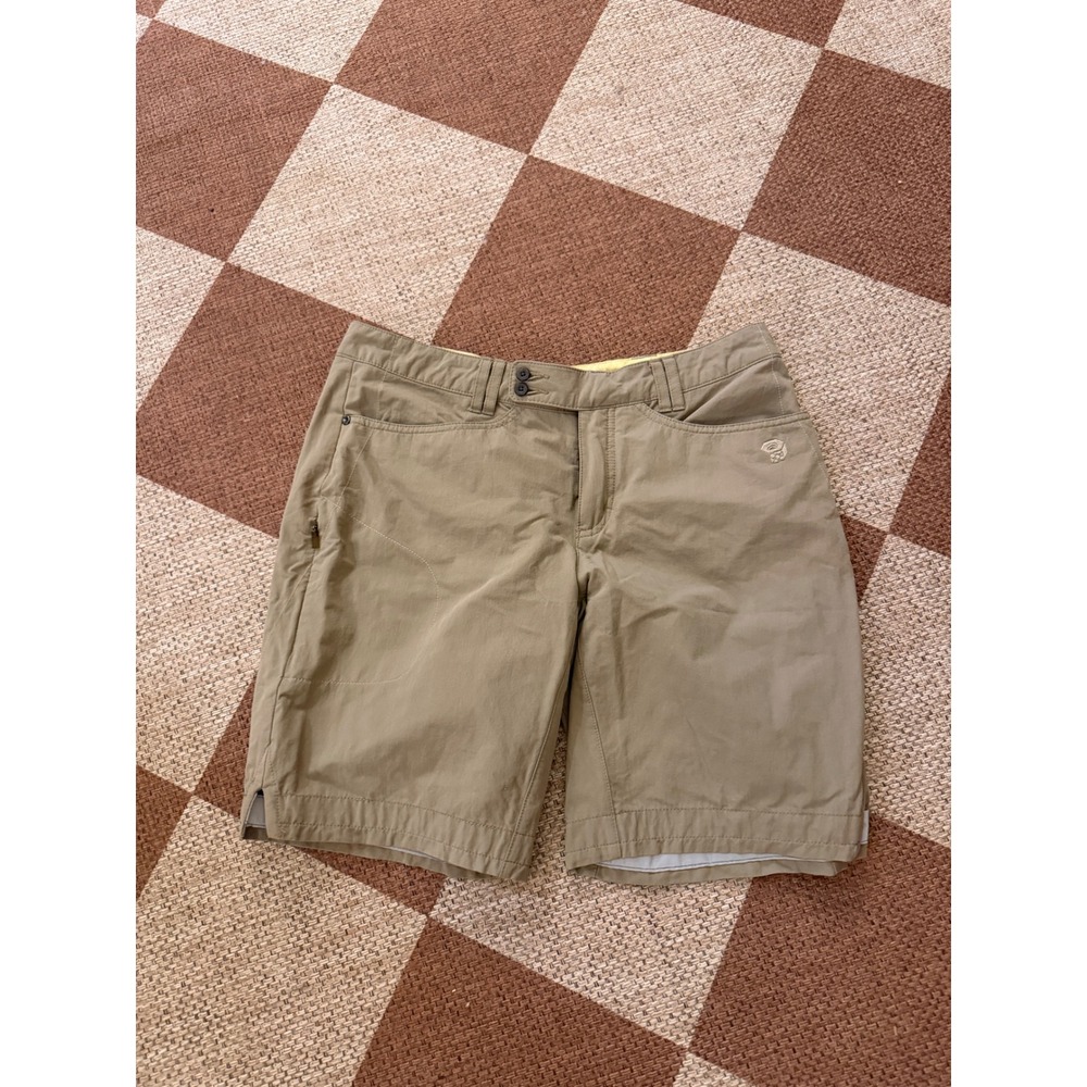 Mountain Hardwear Womens Khaki Hiking Shorts Size 6 Tan Outdoor Activewear